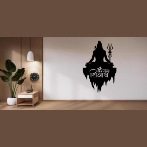 Mahadev Wall Art in 4mm Black MDF – Perfect for Home & Office Decor