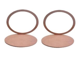 MDF Haldi Mehndi Engagement Ring Platter Set of 2 | Ideal for Crafting, Home Décor, and DIY 3mm Thick Decorative Platters for Weddings, Festivals, and Special Occasions