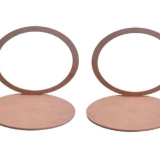 MDF Haldi Mehndi Engagement Ring Platter Set of 2 | Ideal for Crafting, Home Décor, and DIY 3mm Thick Decorative Platters for Weddings, Festivals, and Special Occasions