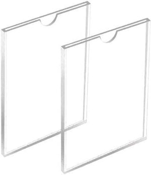 2 Pcs Acrylic Checklist Holder, Wall Sign Holder 8.3x11.7 A4 Size Clear Vertical Wall Mount Frame for Home, Office, Store, Restaurant, Pack of 2 - Image 2