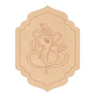 Pre Marked MDF Base (Ganesha) for Lippan, Acrylic Painting, Mandala & Other Art and Craft DIY Home Decor, Rectangular Board by Craftalay