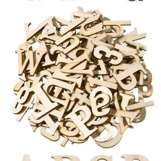 Laser Cut Wooden Letters 1.5-Inch MDF Alphabet A-Z Upper & Lowercase, Durable Wooden Letters for Crafts, DIY Projects, Wall Décor, Personalized Art