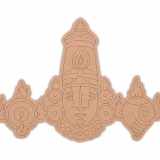 Sure Laser Cut Lord Tirupati Ji Design | God's Design For Decoration | MDF Wooden Boards Base Laser Cutout Art & Craft (32cm * 25cm)