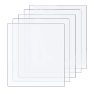 Acrylic Sheet 1MM Transparent 8"x8" - inches Pack of 4 pcs for Glass Painting High Gloss (1mm, 8x8 - inches, Transparent/Clear)