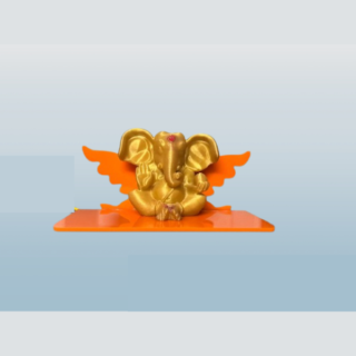 Wall Mounted Orange Acrylic Home Pooja Temple Mandir Puja Room Items Stand Home Decor Office Chowki Shelf Hanging Product