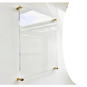 Acrylic Sandwich Display Sheet Board (Pack of 1 Pc) for Ads/Posters/Pictures/Information/Illustration/Hospitality/Home Decor, Size - (10"x12") Transparent