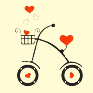 Love Bicycle Love Design for Room | Romantic Wall Art Decor | - Image 3