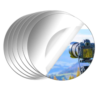 worison 6 Piece Acrylic Round Mirror Finish Wall Sticker Set – Self Adhesive, Lightweight Decorative Mirrors for Home Interior Design, Living Room, Bedroom, Office, Art Décor (Silver, 8 Inch)