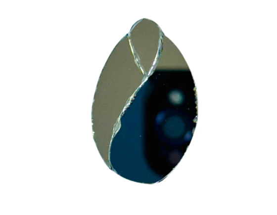 Fancy Rose shape silver mirror (1418)