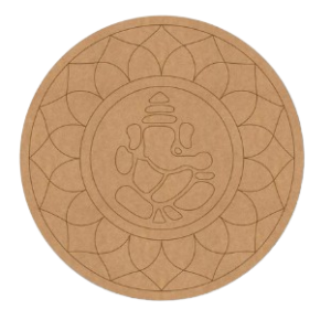 Ganesha Mandala Pre Marked Round MDF Design 1