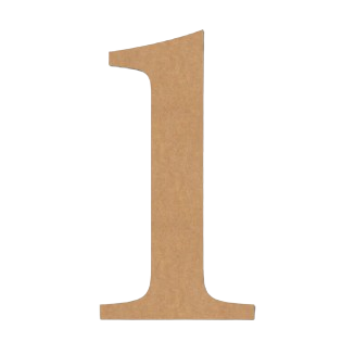 Number Cutout MDF Design 1