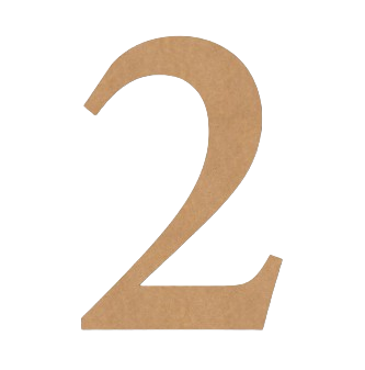 Number Cutout MDF Design 1