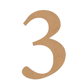 Number Cutout MDF Design 1