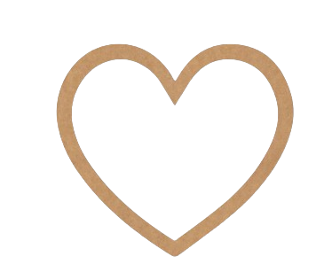 Macrame Ring Heart Cutout MDF Design 1