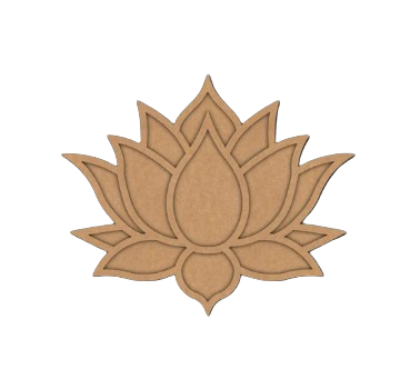 Lotus Reusable Rangoli Base MDF Design 3