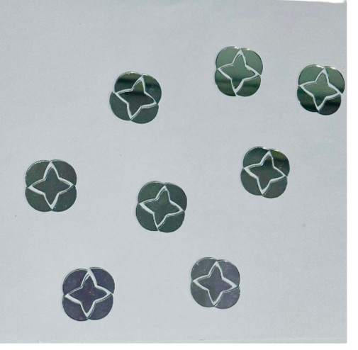 Fancy Star Flower Shape silver mirror (1453)