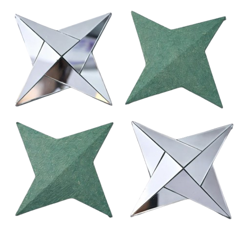 3D Star Shape MDF With Mirror – Decorative Wall Art for Home & Craft Projects-606