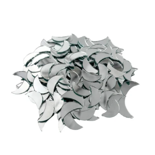 Moon Shape Silver Glass Mirror Design 1 For Lippan Art