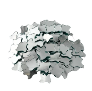 Ninja Star Shape Silver Glass Mirror For Lippan Art