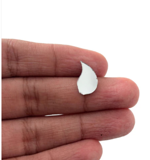 Teardrop Shape Silver Glass Mirror For Lippan Art