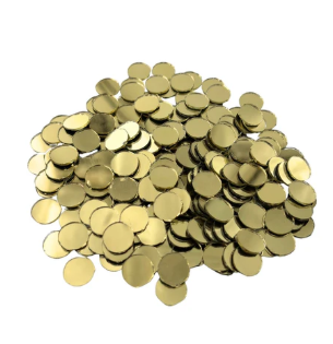 Round Shape Golden Glass Mirror For Lippan Art