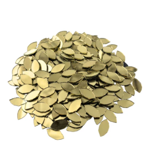 Eye Shape Golden Glass Mirror For Lippan Art