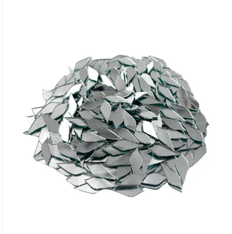 Flame Shape Silver Glass Mirror For Lippan Art