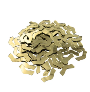 Speed Bump Shape Golden Glass Mirror For Lippan Art